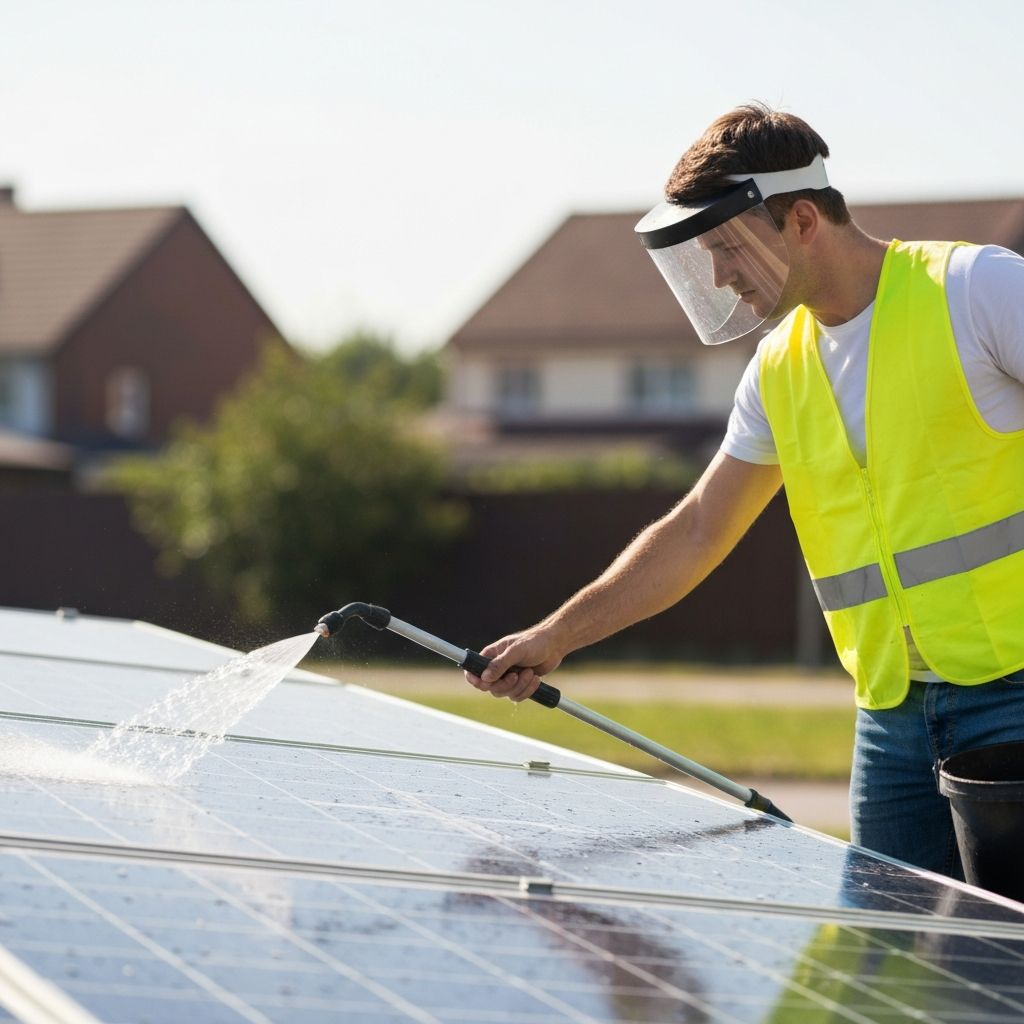 Чистка солнечных панелей