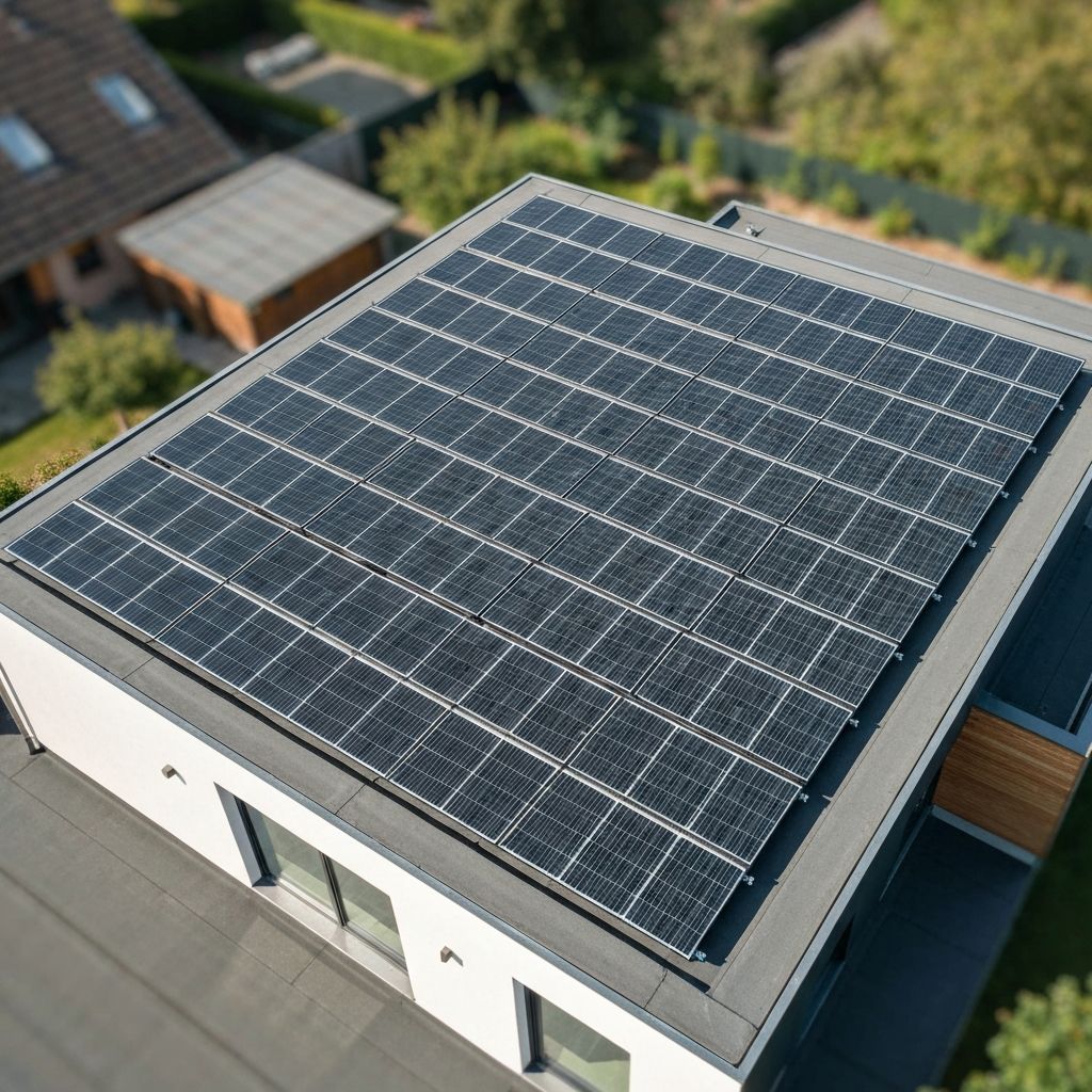 На плоской крыше